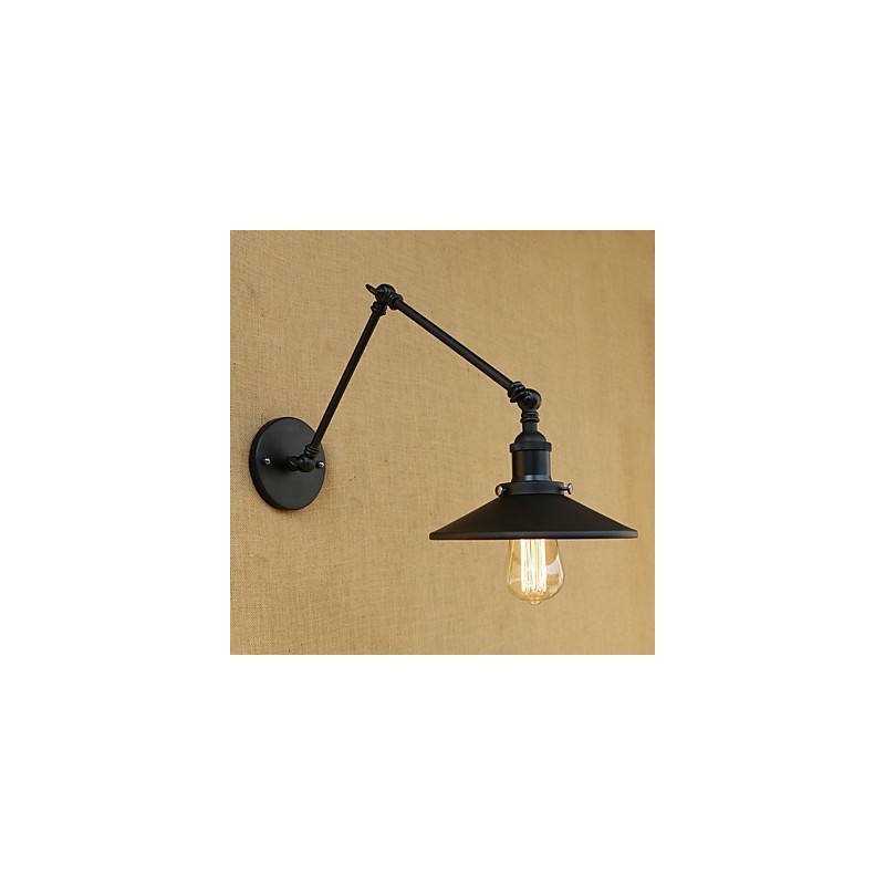 Applique da parete retrò rustica con braccio oscillante mini
