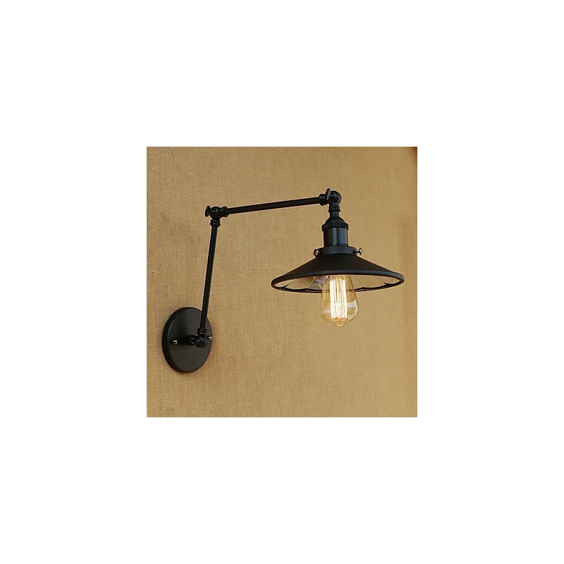 Applique da parete retrò rustica con braccio oscillante mini