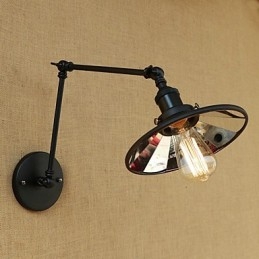 Applique da parete retrò rustica con braccio oscillante mini