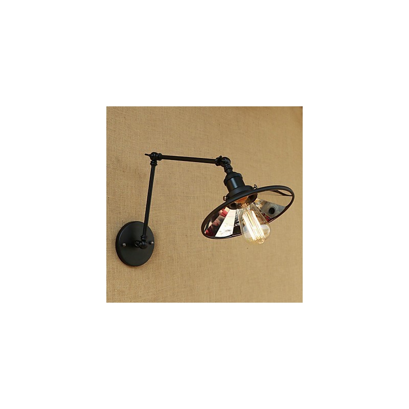 Applique da parete retrò rustica con braccio oscillante mini