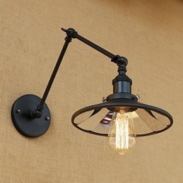 Applique da parete retrò rustica con braccio oscillante mini
