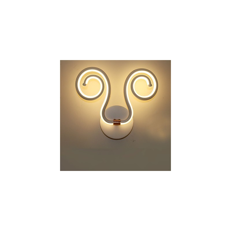 Applique da parete LED in alluminio moderna, 30 x 9 x 25 cm, luce ambientale