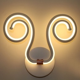 Applique da parete LED in alluminio moderna, 30 x 9 x 25 cm, luce ambientale