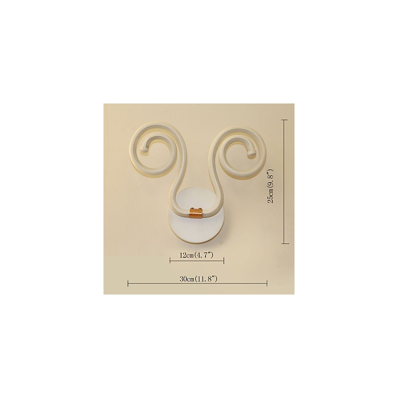 Applique da parete LED in alluminio moderna, 30 x 9 x 25 cm, luce ambientale