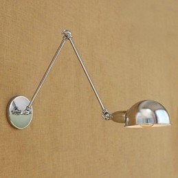 Applique da parete con braccio oscillante moderno contemporaneo retrò elettrolitica, luce ambientale, E26/E27