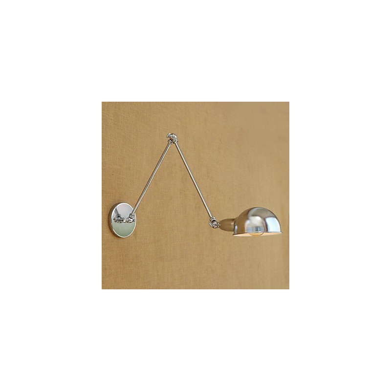 Applique da parete con braccio oscillante moderno contemporaneo retrò elettrolitica, luce ambientale, E26/E27