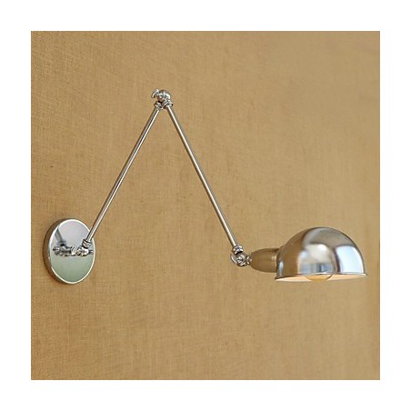 Applique da parete con braccio oscillante moderno contemporaneo retrò elettrolitica, luce ambientale, E26/E27