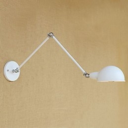 Applique da parete con braccio oscillante moderno contemporaneo retrò elettrolitica, luce ambientale, E26/E27