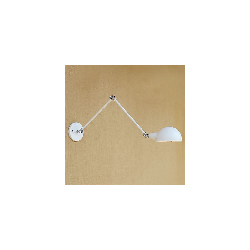 Applique da parete con braccio oscillante moderno contemporaneo retrò elettrolitica, luce ambientale, E26/E27