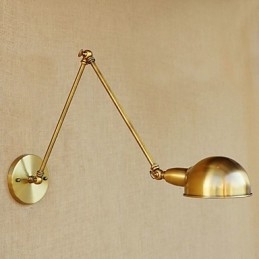 Applique da parete con braccio oscillante moderno contemporaneo retrò elettrolitica, luce ambientale, E26/E27