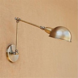 Applique da parete con braccio oscillante moderno contemporaneo retrò elettrolitica, luce ambientale, E26/E27