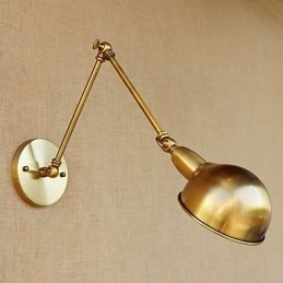 Applique da parete con braccio oscillante moderno contemporaneo retrò elettrolitica, luce ambientale, E26/E27