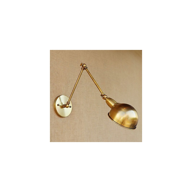 Applique da parete con braccio oscillante moderno contemporaneo retrò elettrolitica, luce ambientale, E26/E27