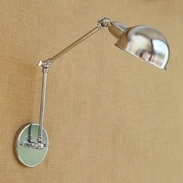Applique da parete con braccio oscillante moderno contemporaneo retrò elettrolitica, luce ambientale, E26/E27