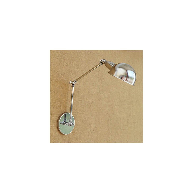 Applique da parete con braccio oscillante moderno contemporaneo retrò elettrolitica, luce ambientale, E26/E27