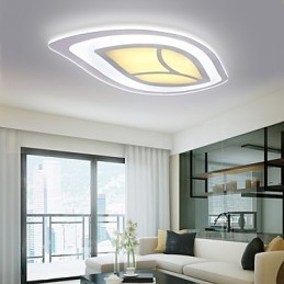 Plafoniera LED moderna contemporanea a filo in metallo bianco 50 x 32 cm