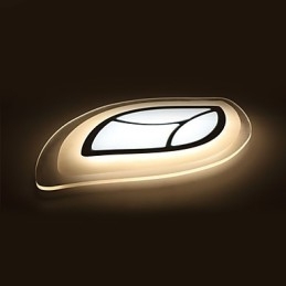 Plafoniera LED moderna contemporanea a filo in metallo bianco 50 x 32 cm