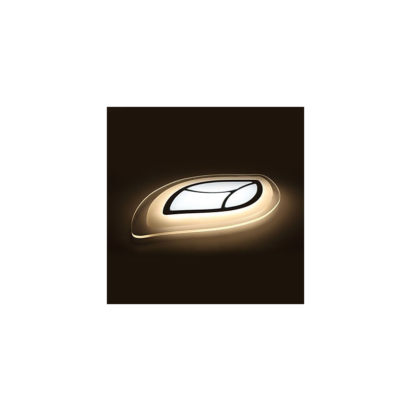 Plafoniera LED moderna contemporanea a filo in metallo bianco 50 x 32 cm
