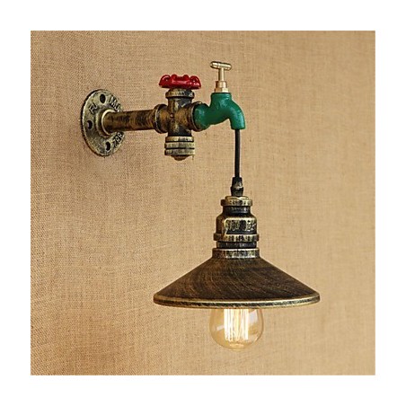 Applique da parete mini retrò con finitura pittura, luce ambientale, E26/E27