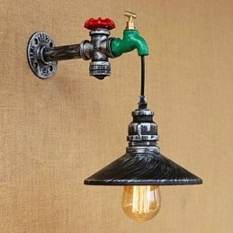 Applique da parete mini retrò con finitura pittura, luce ambientale, E26/E27
