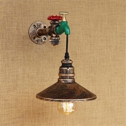 Applique da parete mini retrò con finitura pittura, luce ambientale, E26/E27