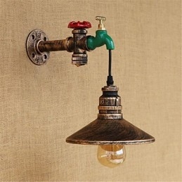 Applique da parete mini retrò con finitura pittura, luce ambientale, E26/E27