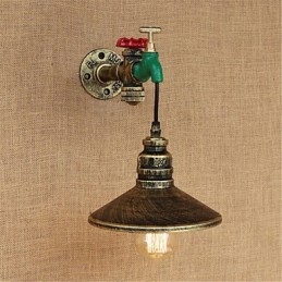 Applique da parete mini retrò con finitura pittura, luce ambientale, E26/E27