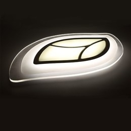 Plafoniera LED moderna contemporanea a filo in metallo bianco 50 x 32 cm