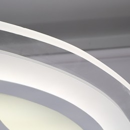 Plafoniera LED moderna contemporanea a filo in metallo bianco 50 x 32 cm