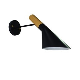 Applique da parete rustica tradizionale classica dipinta con downlight