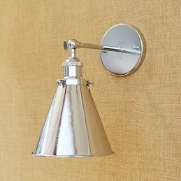 Applique da parete mini elettroplaccata con protezione occhi, metallo, E26/E27