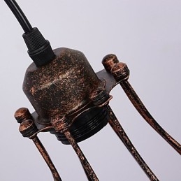 Applique da parete in ferro retrò industriale con puleggia di sollevamento
