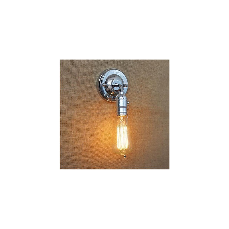 Applique da parete retrò mini con braccio oscillante e luce ambientale, verniciata