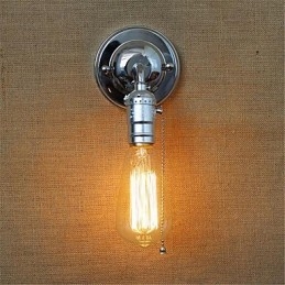 Applique da parete retrò mini con braccio oscillante e luce ambientale, verniciata