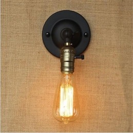 Applique da parete retrò mini con braccio oscillante e lampadina inclusa