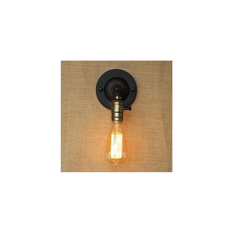Applique da parete retrò mini con braccio oscillante e lampadina inclusa