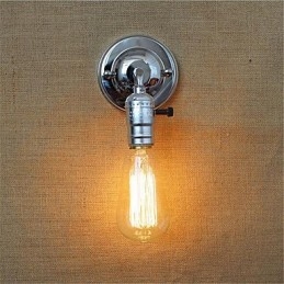 Applique da parete retrò mini con braccio oscillante e lampadina inclusa