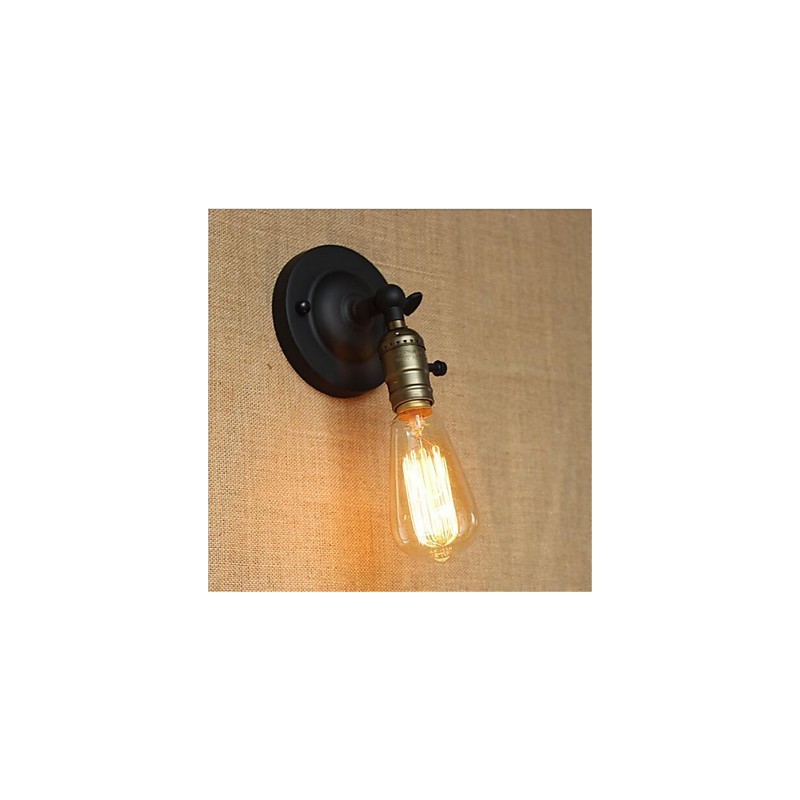 Applique da parete retrò mini con braccio oscillante e lampadina inclusa