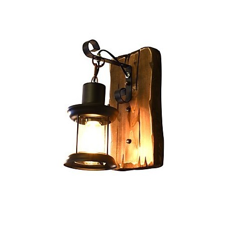 Applique da parete LED rustica classica verniciata con lampadina inclusa E27 4 W