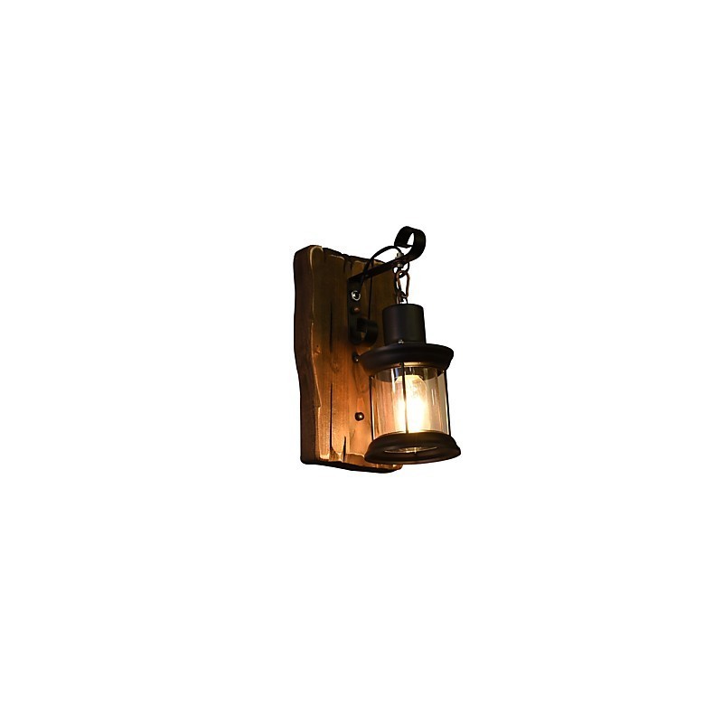 Applique da parete LED rustica classica verniciata con lampadina inclusa E27 4 W