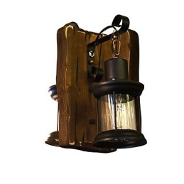 Applique da parete LED rustica classica verniciata con lampadina inclusa E27 4 W
