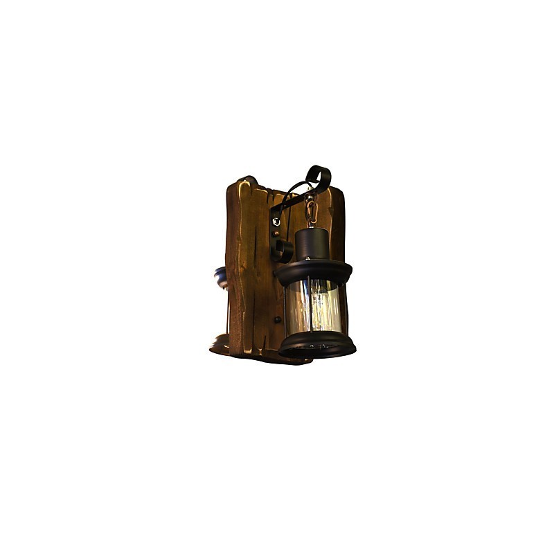 Applique da parete LED rustica classica verniciata con lampadina inclusa E27 4 W
