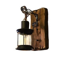 Applique da parete LED rustica classica verniciata con lampadina inclusa E27 4 W