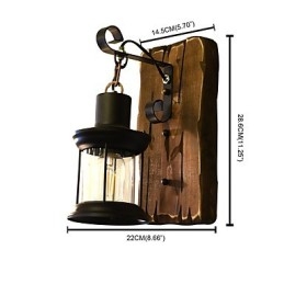 Applique da parete LED rustica classica verniciata con lampadina inclusa E27 4 W