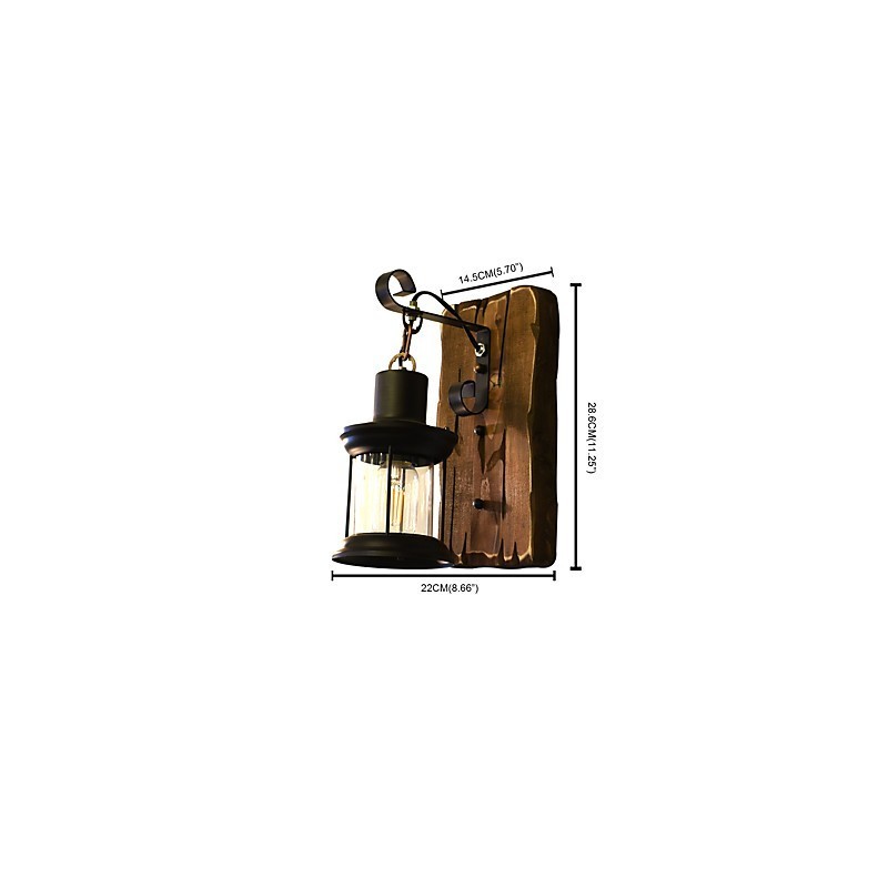 Applique da parete LED rustica classica verniciata con lampadina inclusa E27 4 W
