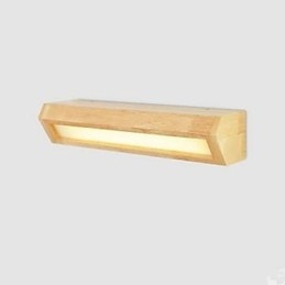 Applique da parete bagno moderna contemporanea LED integrato 5 W 35 x 35 x 8 cm legno bambù vetro
