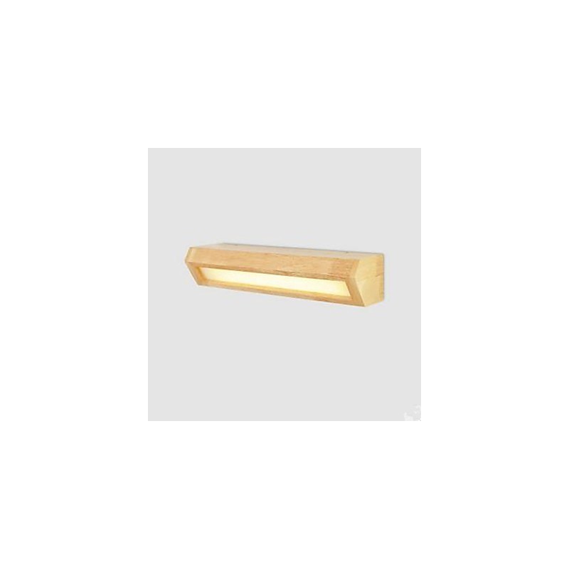 Applique da parete bagno moderna contemporanea LED integrato 5 W 35 x 35 x 8 cm legno bambù vetro