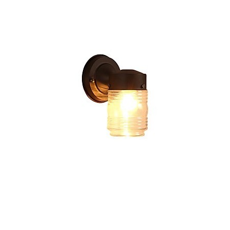 Applique da parete moderna finitura ossido nero luce ambientale stile mini