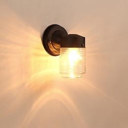 Applique da parete moderna finitura ossido nero luce ambientale stile mini