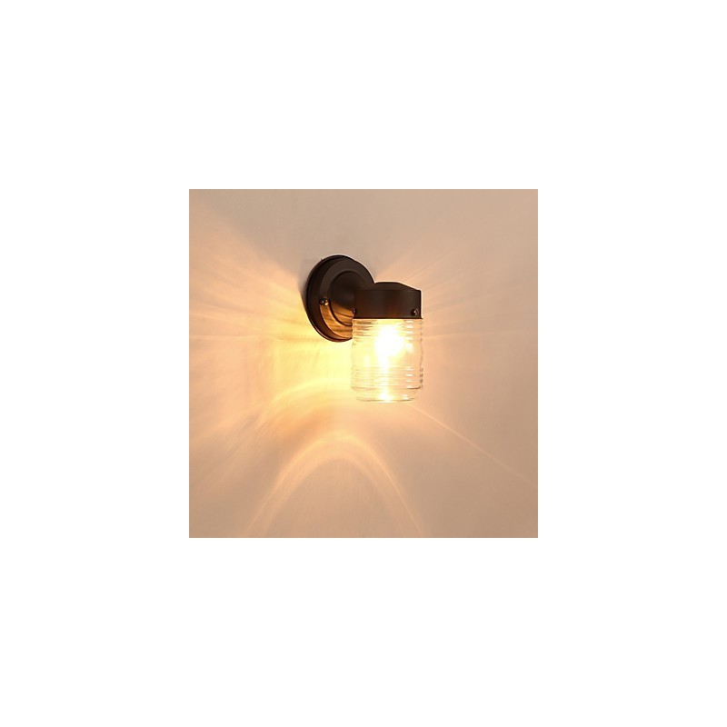 Applique da parete moderna finitura ossido nero luce ambientale stile mini